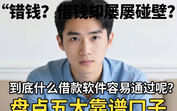 急需用钱却屡屡碰壁?到底什么借款软件容易通过呢?盘点五大靠谱口子